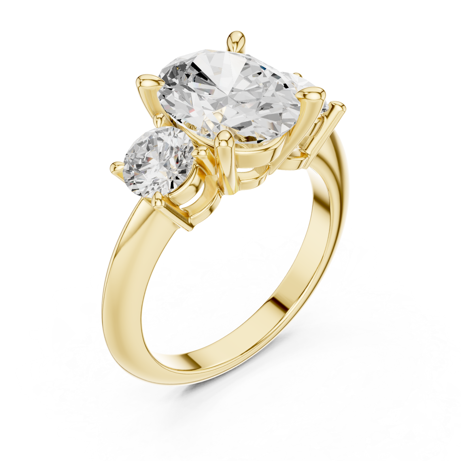 Gold Lustre Charm Duo Ring Right View
