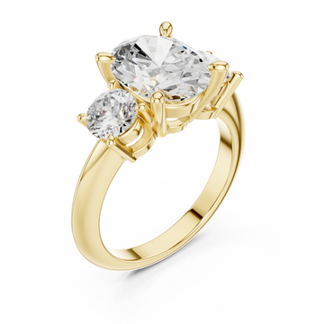 Gold Lustre Charm Duo Ring Right View