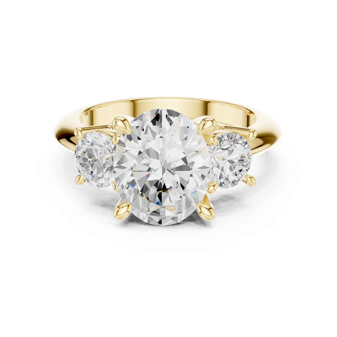 Gold Lustre Charm Duo Ring Right View