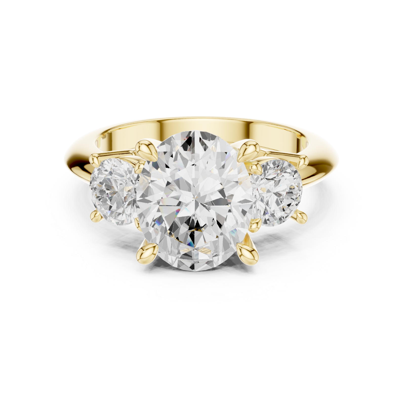  Gold Lustre Charm Duo Ring Front View