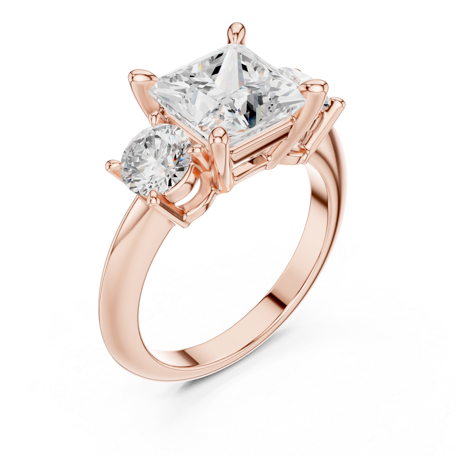  Rose Gold Classic Trine Elegance Ring Right View