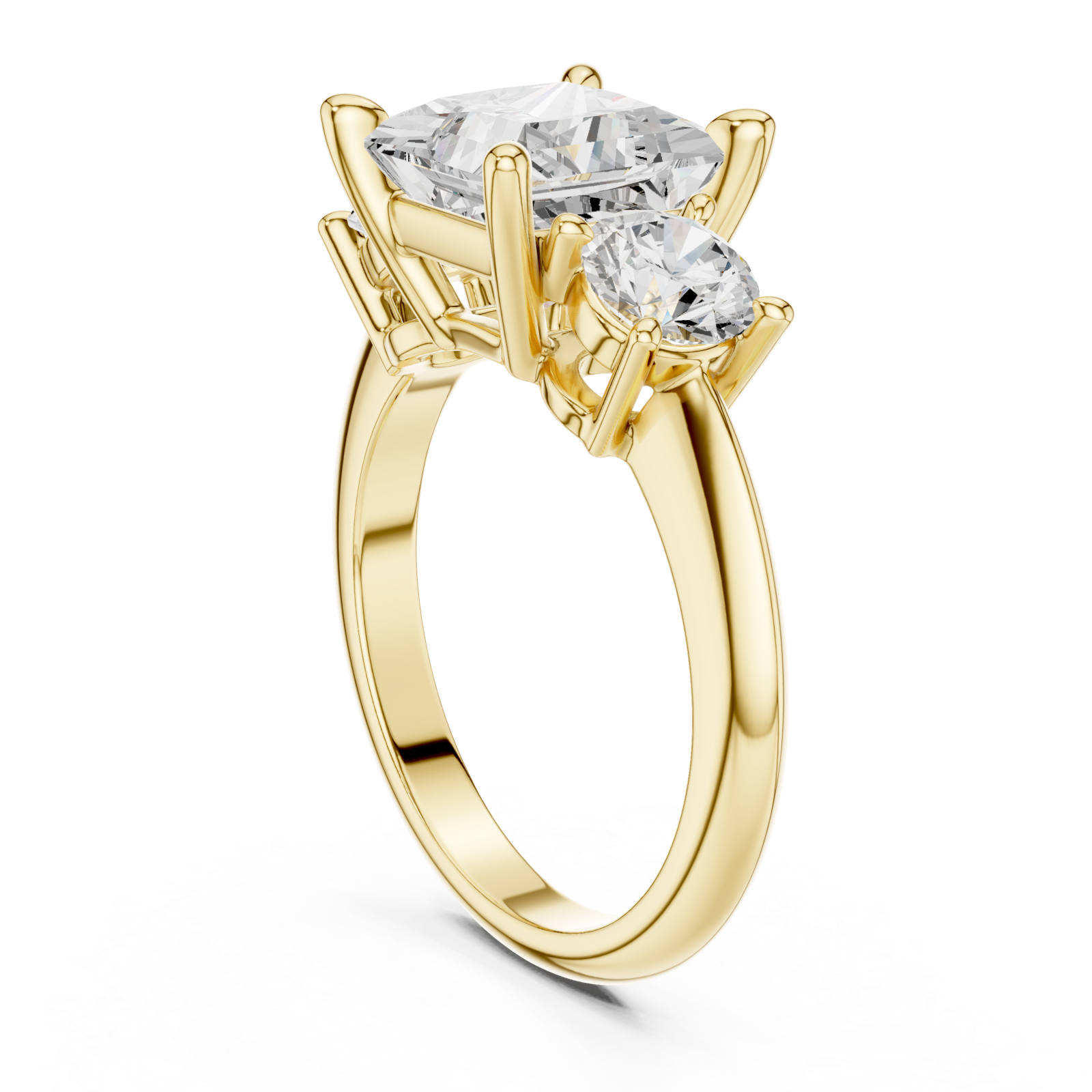  Gold Classic Trine Elegance Ring Left View