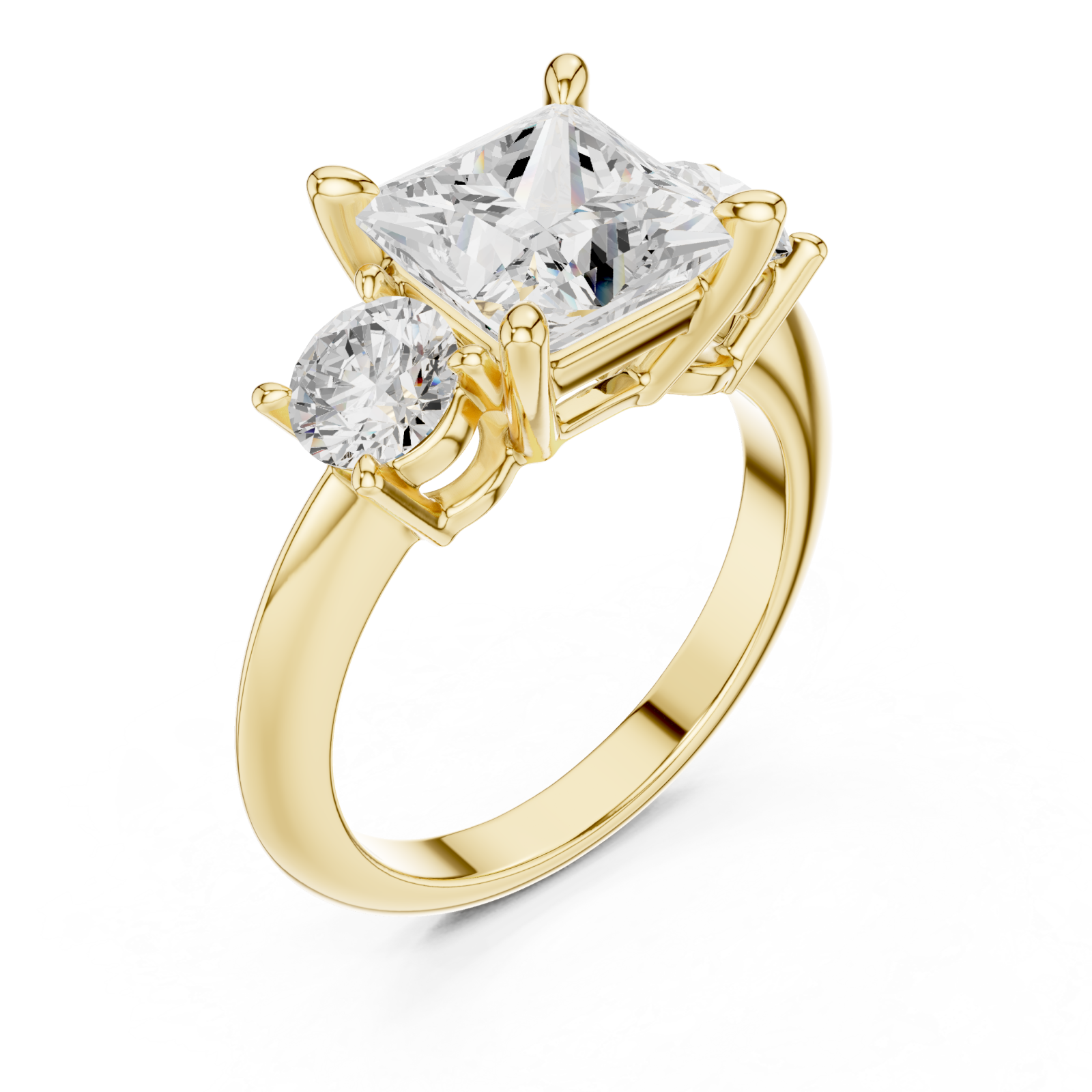 Gold Classic Trine Elegance Ring Right View