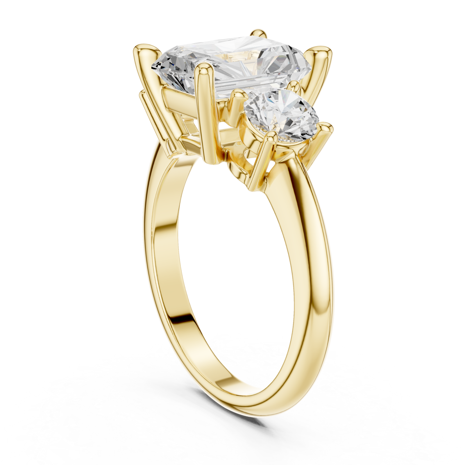  Gold Celestial Radiance Classic Trio Ring Left View