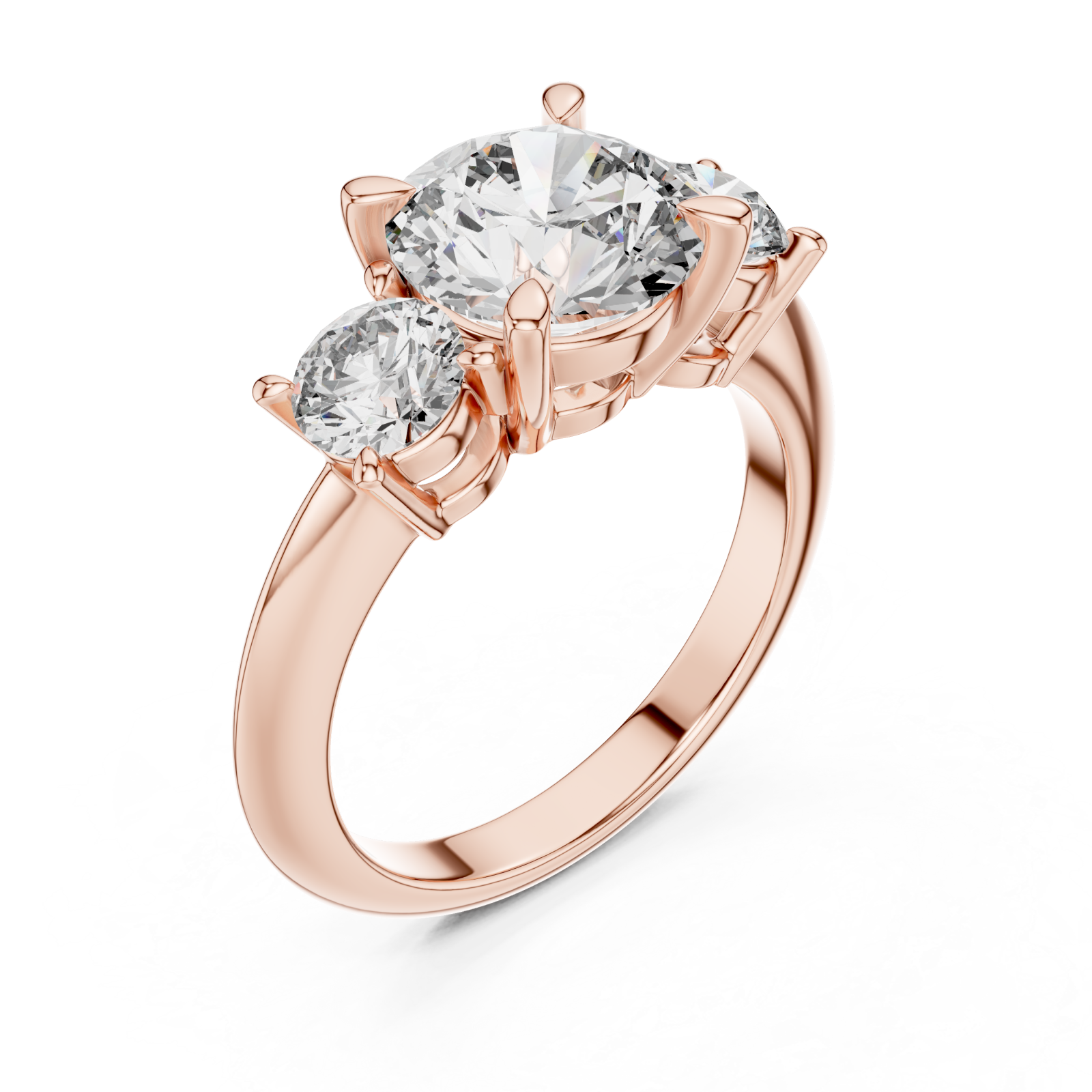  Rose Gold Celestial Grace Twin Stone Ring Right View