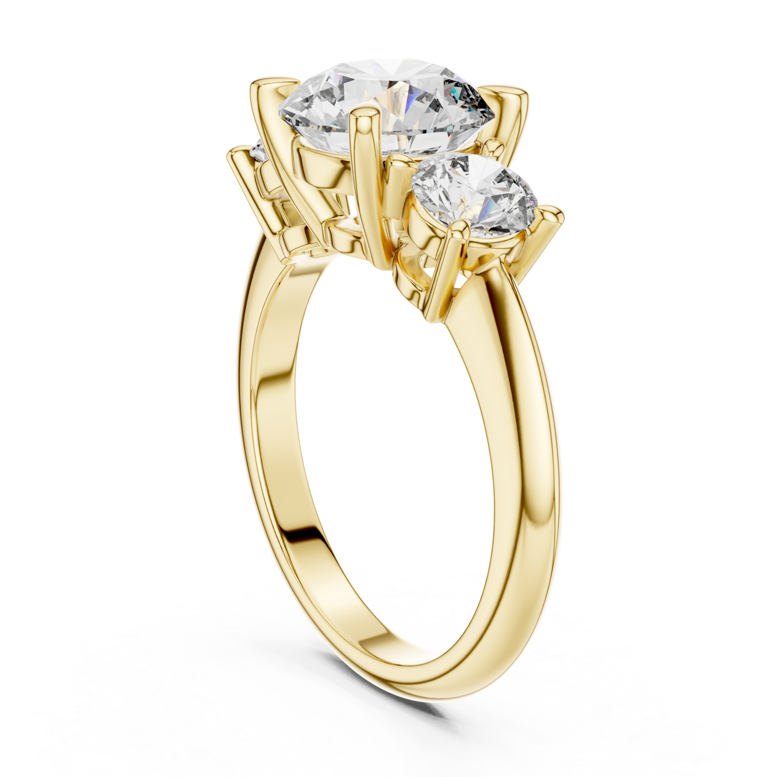  Gold Celestial Grace Twin Stone Ring Left View