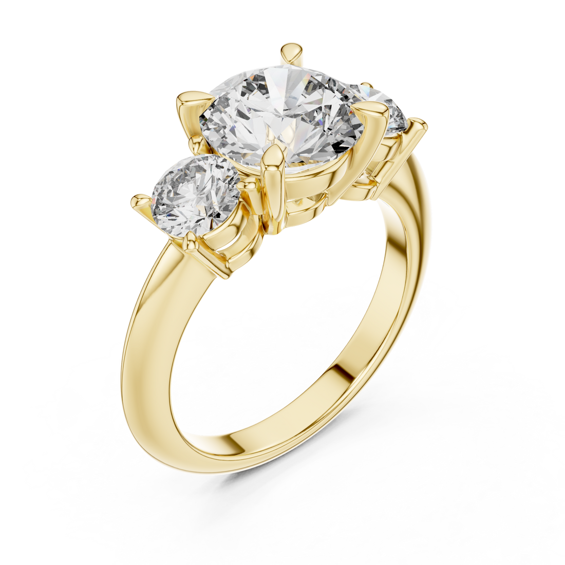 Gold Celestial Grace Twin Stone Ring Right View
