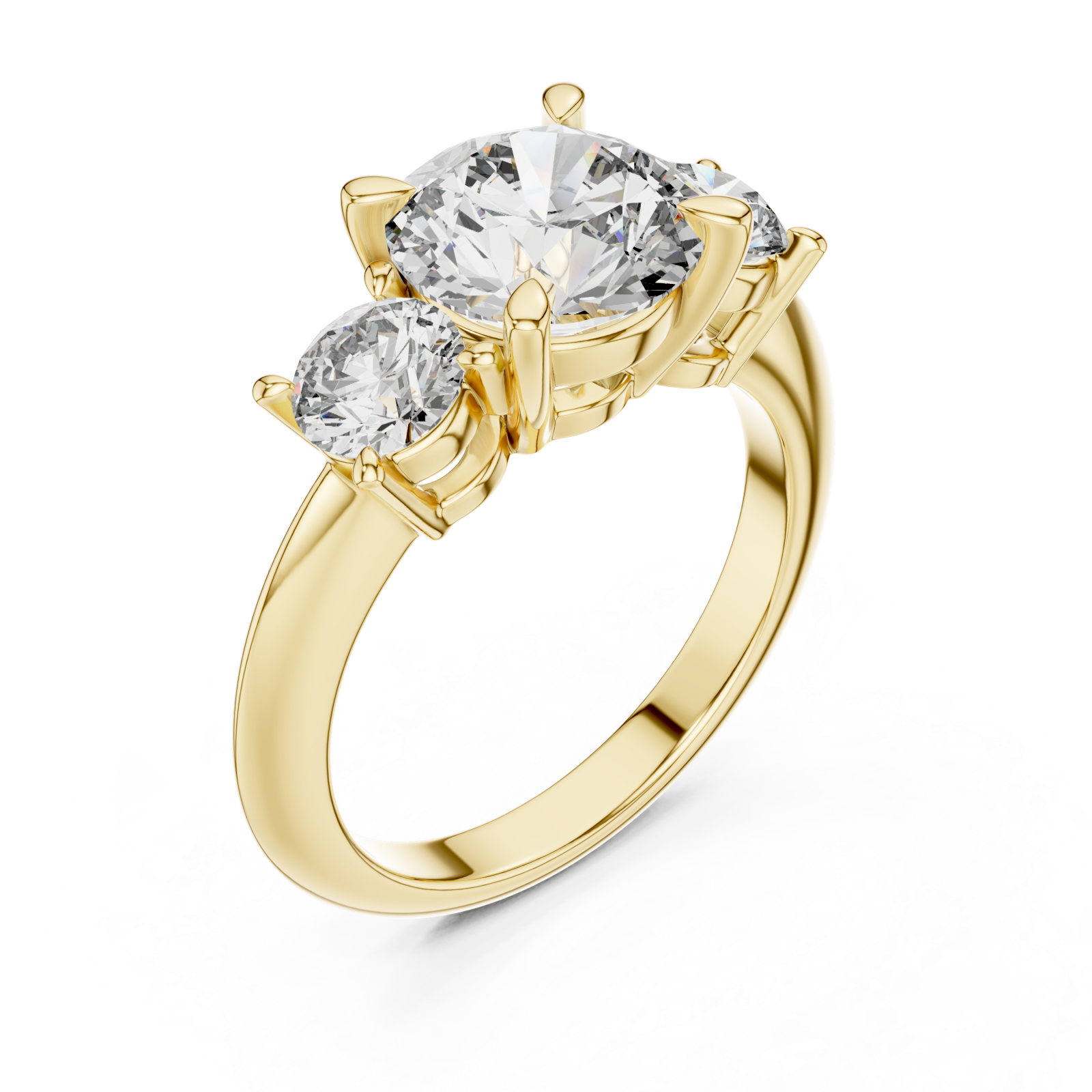 Gold Celestial Grace Twin Stone Ring Right View