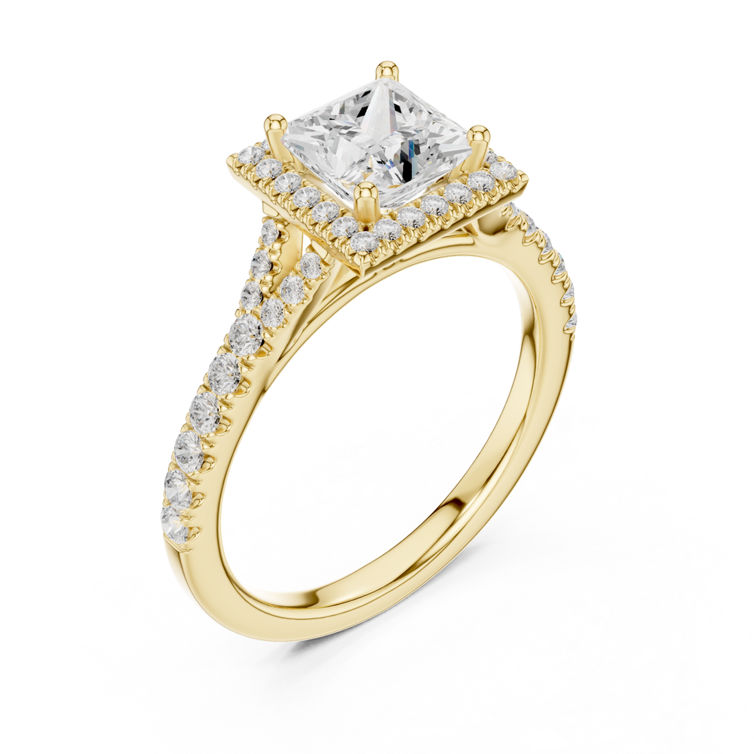 Gold Elegance Crown Ring Right View
