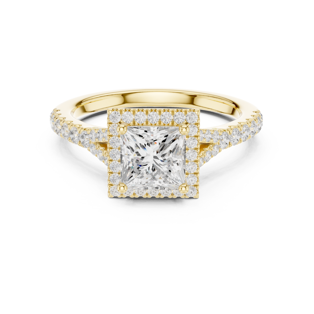 Gold Elegance Crown Ring Right View