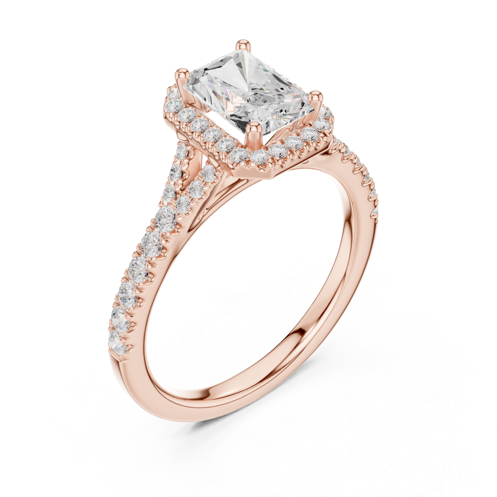  Rose Gold Lustrous Crown Elevation Ring Right View