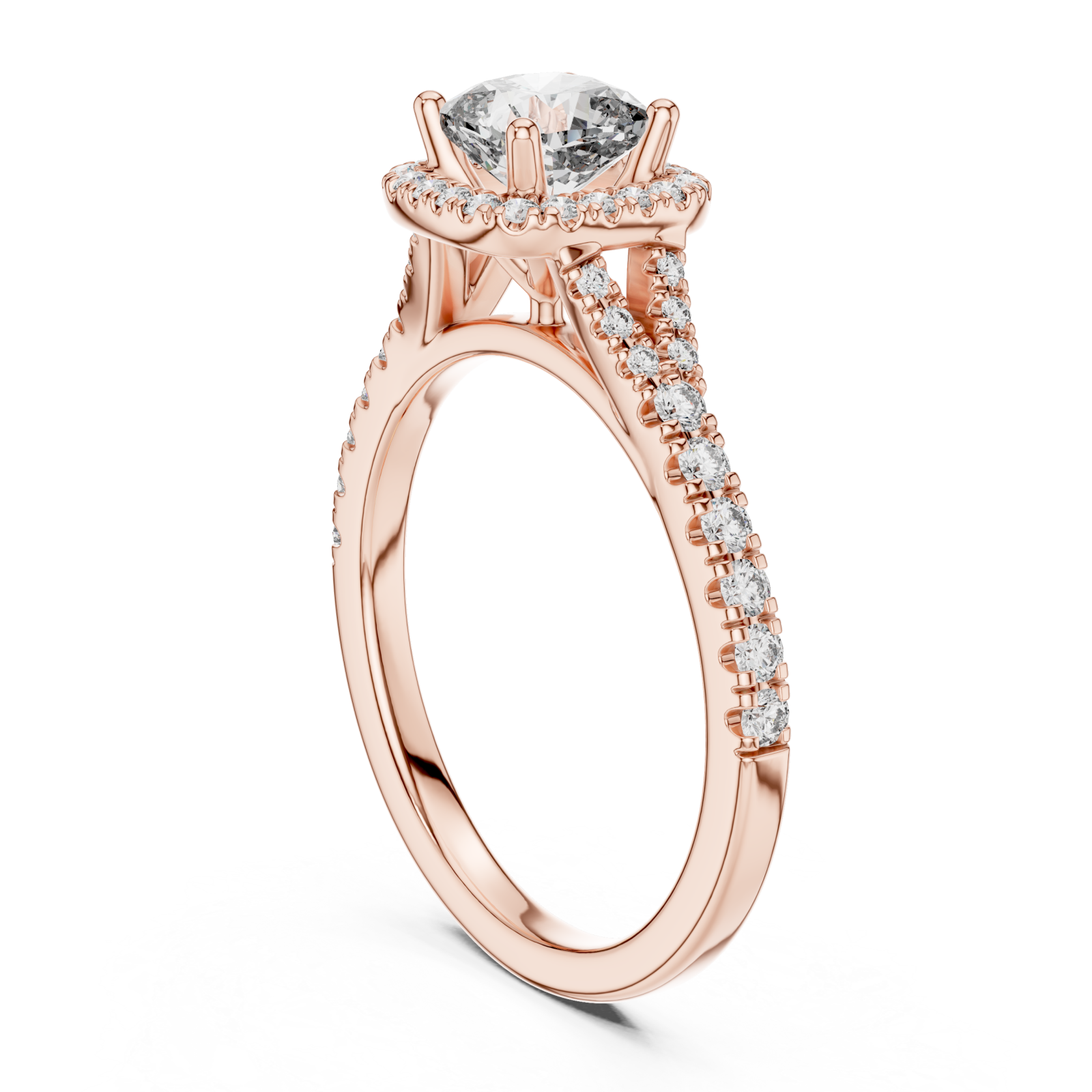  Rose Gold The Starlit Tranquility Promise Trellis Ring Left View