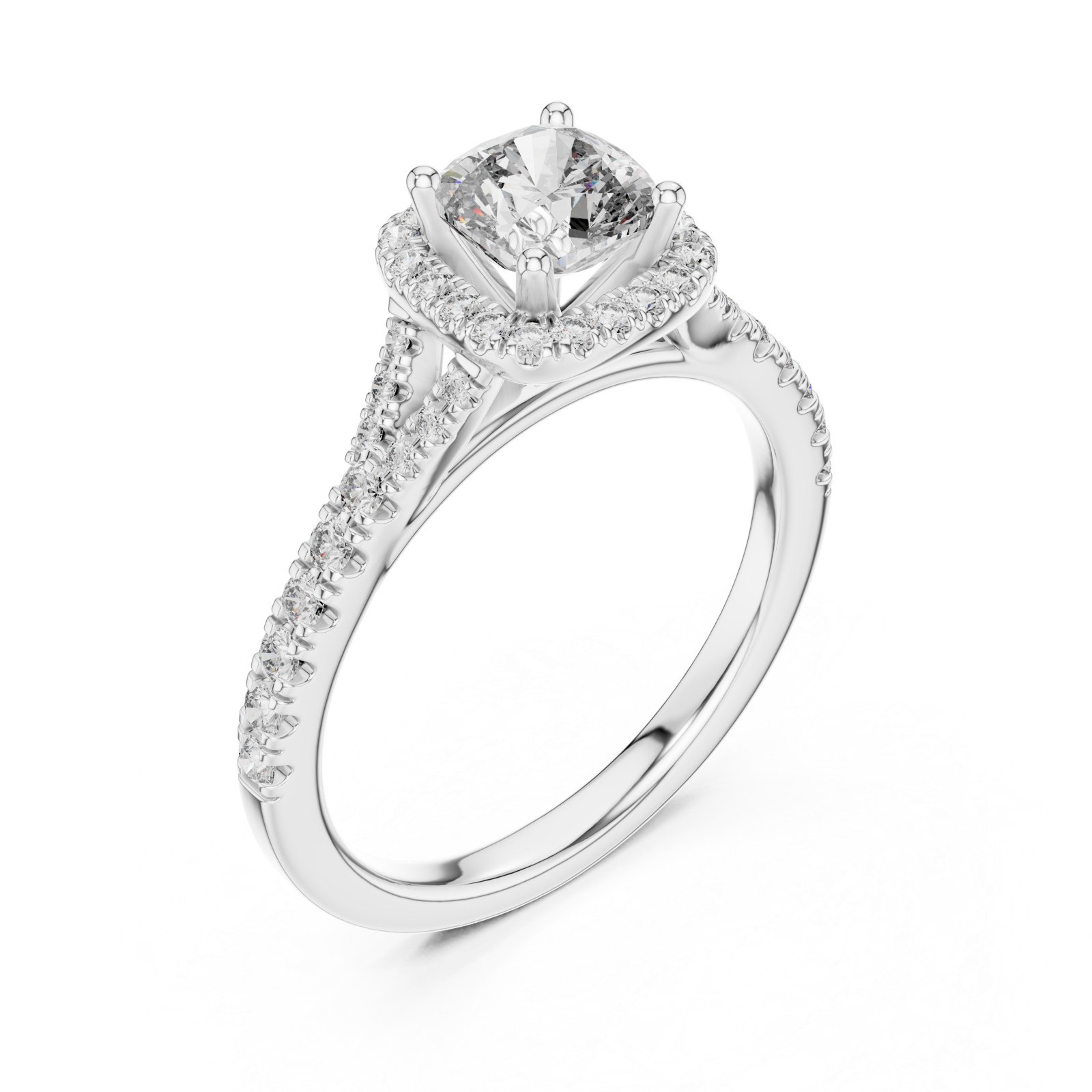  White Gold The Starlit Tranquility Promise Trellis Ring Right View