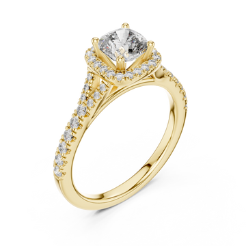 Gold The Starlit Tranquility Promise Trellis Ring Right View