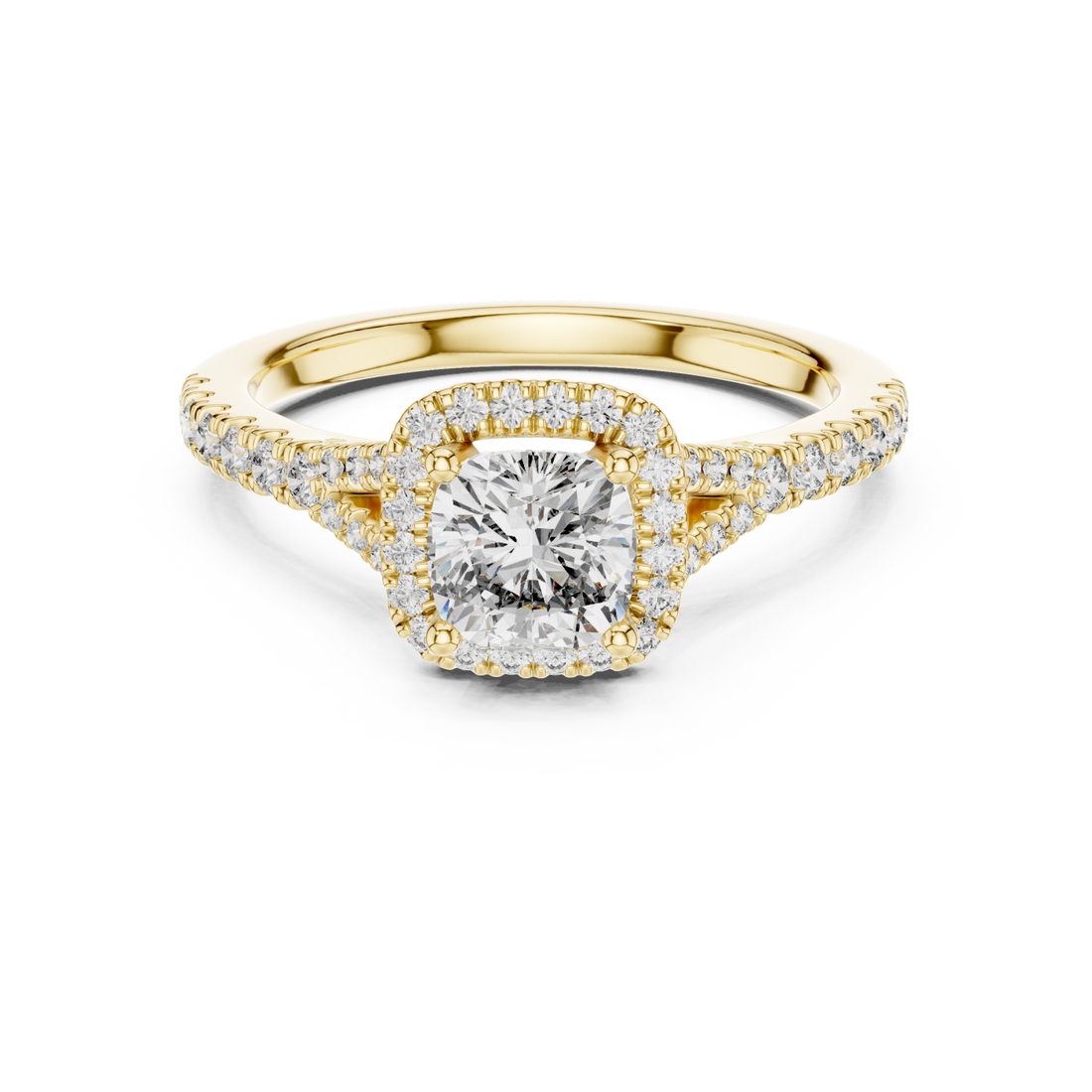 Gold The Starlit Tranquility Promise Trellis Ring Right View