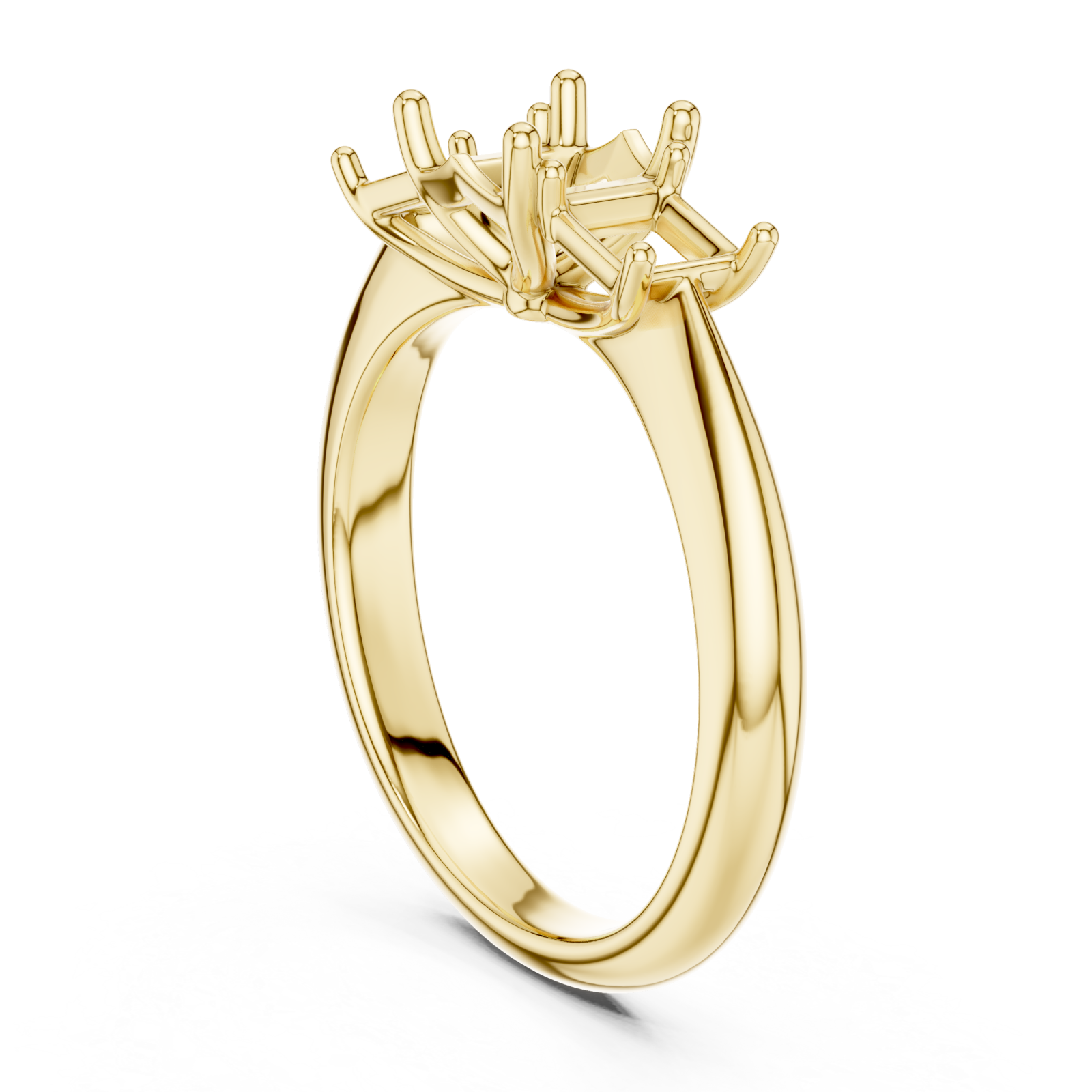 Gold Crest Adorned Promise Ring Left View