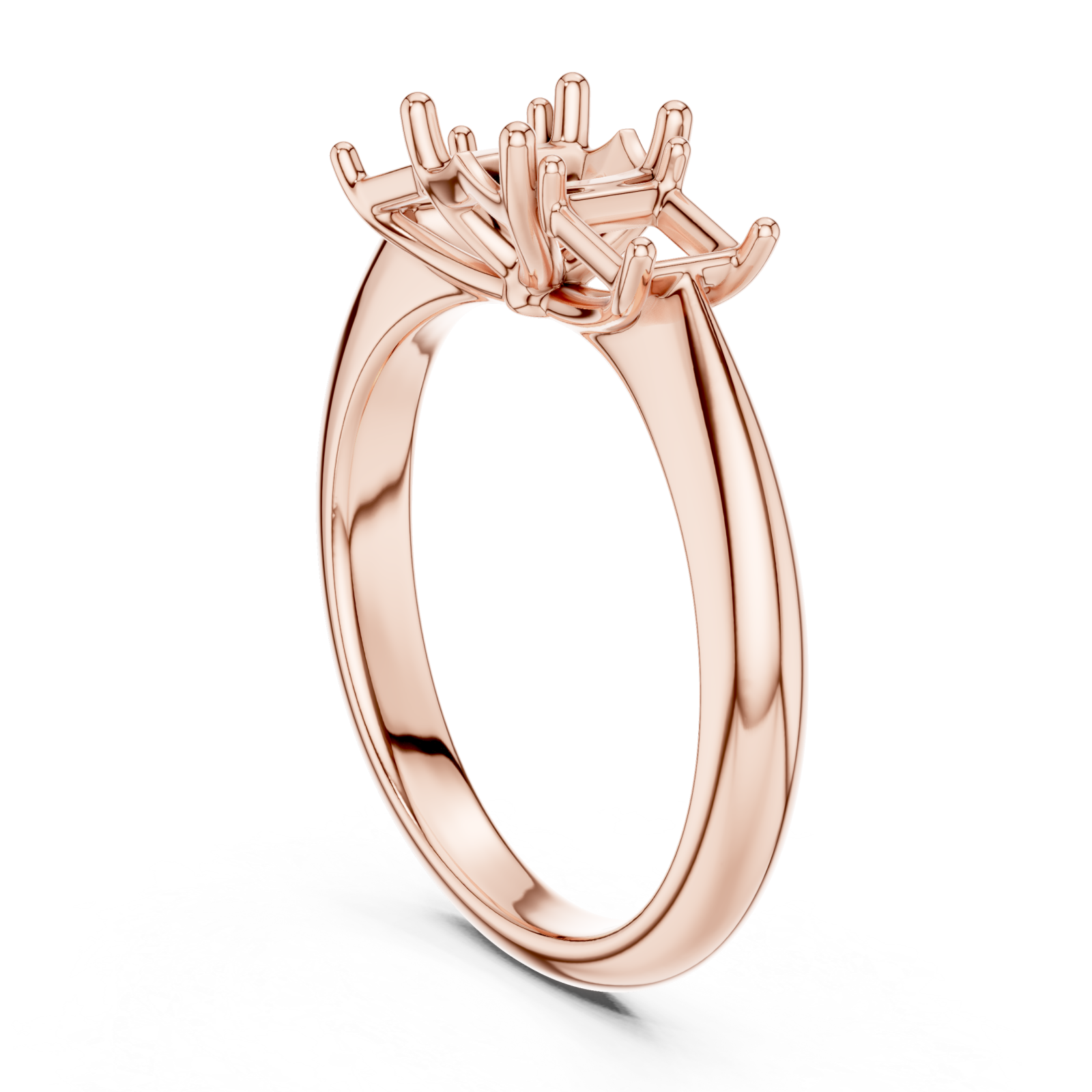  Rose Gold Sunlit Embrace Trio Ring Left View