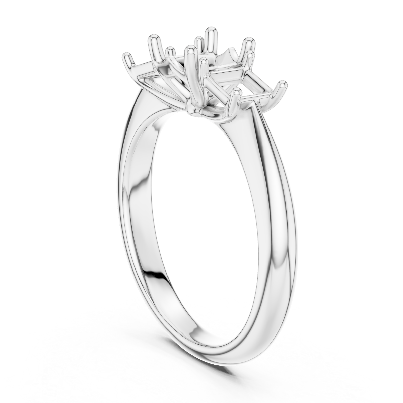  White Gold Sunlit Embrace Trio Ring Left View