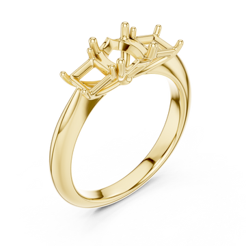 Gold Sunlit Embrace Trio Ring Right View