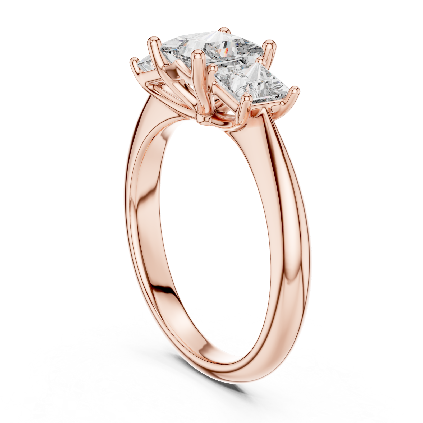  Rose Gold Eternal Grace Radiant Pledge Everlasting Ring Left View
