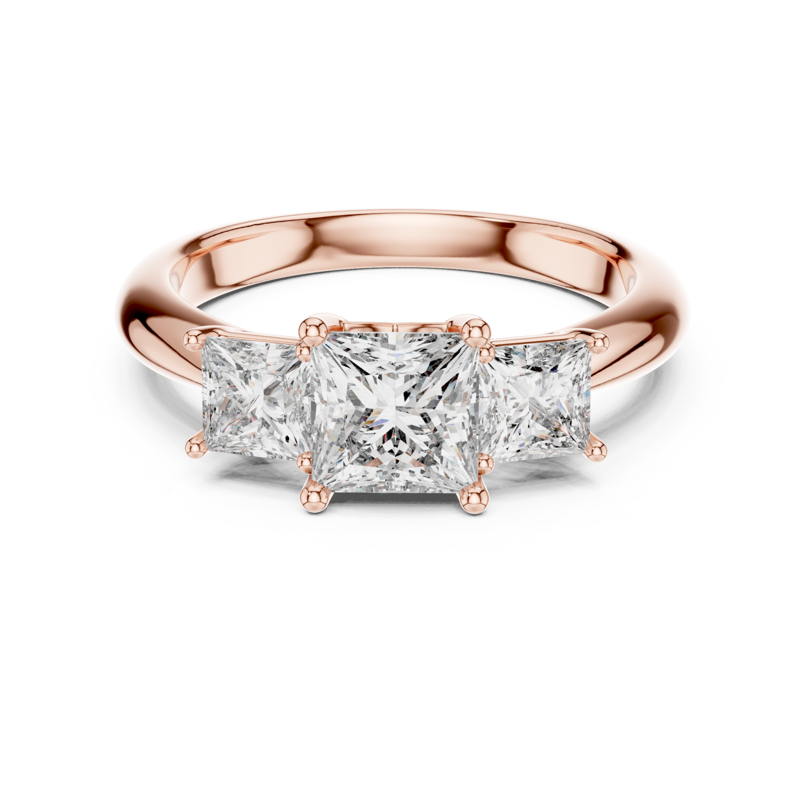  Rose Gold Eternal Grace Radiant Pledge Everlasting Ring Front View