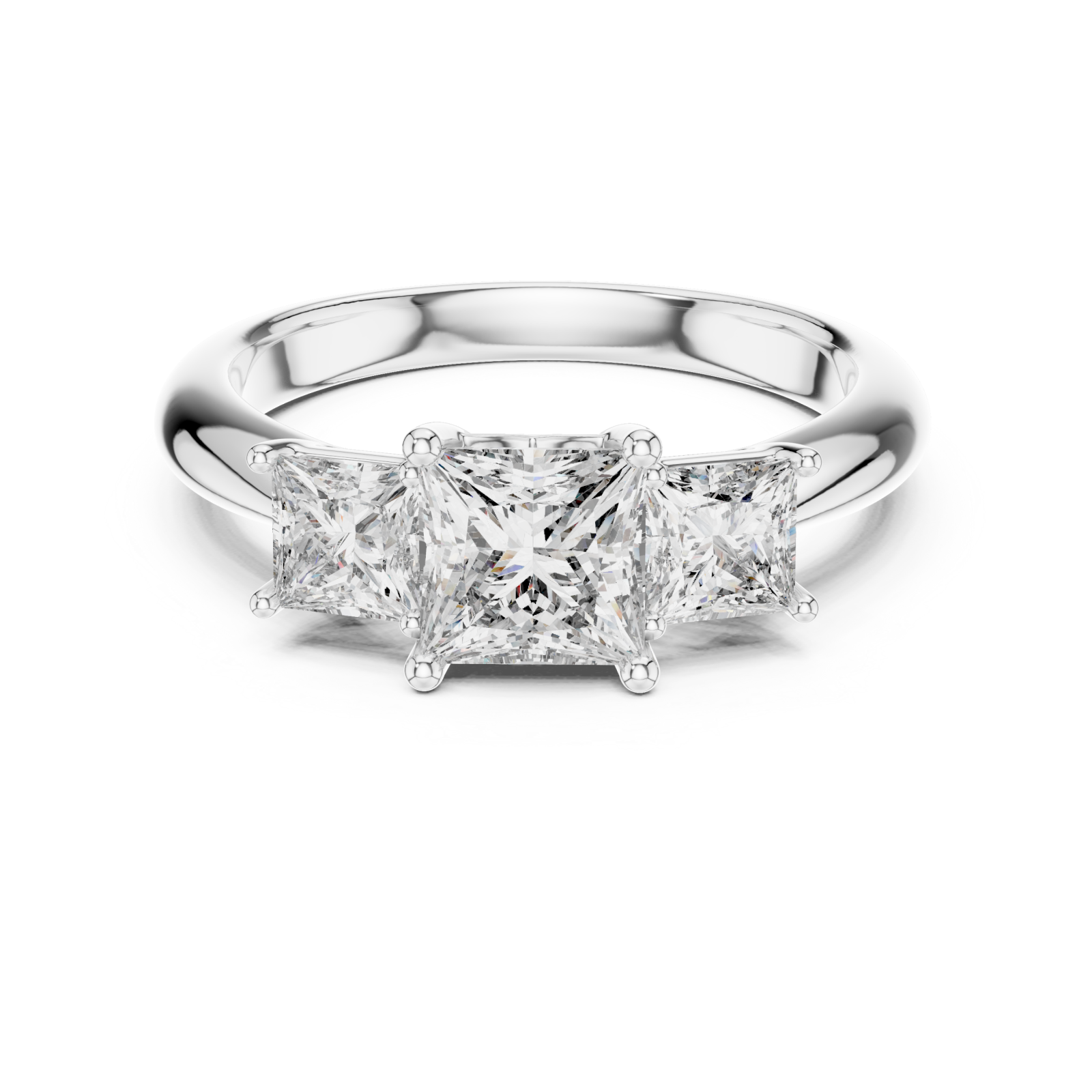  White Gold Eternal Grace Radiant Pledge Everlasting Ring Front View