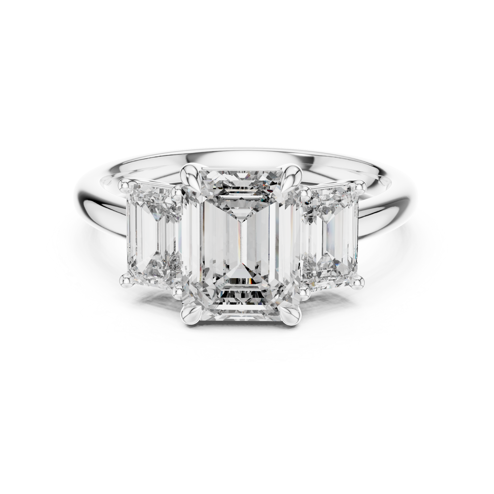  White Gold Duo Grace Highlight Band Front View