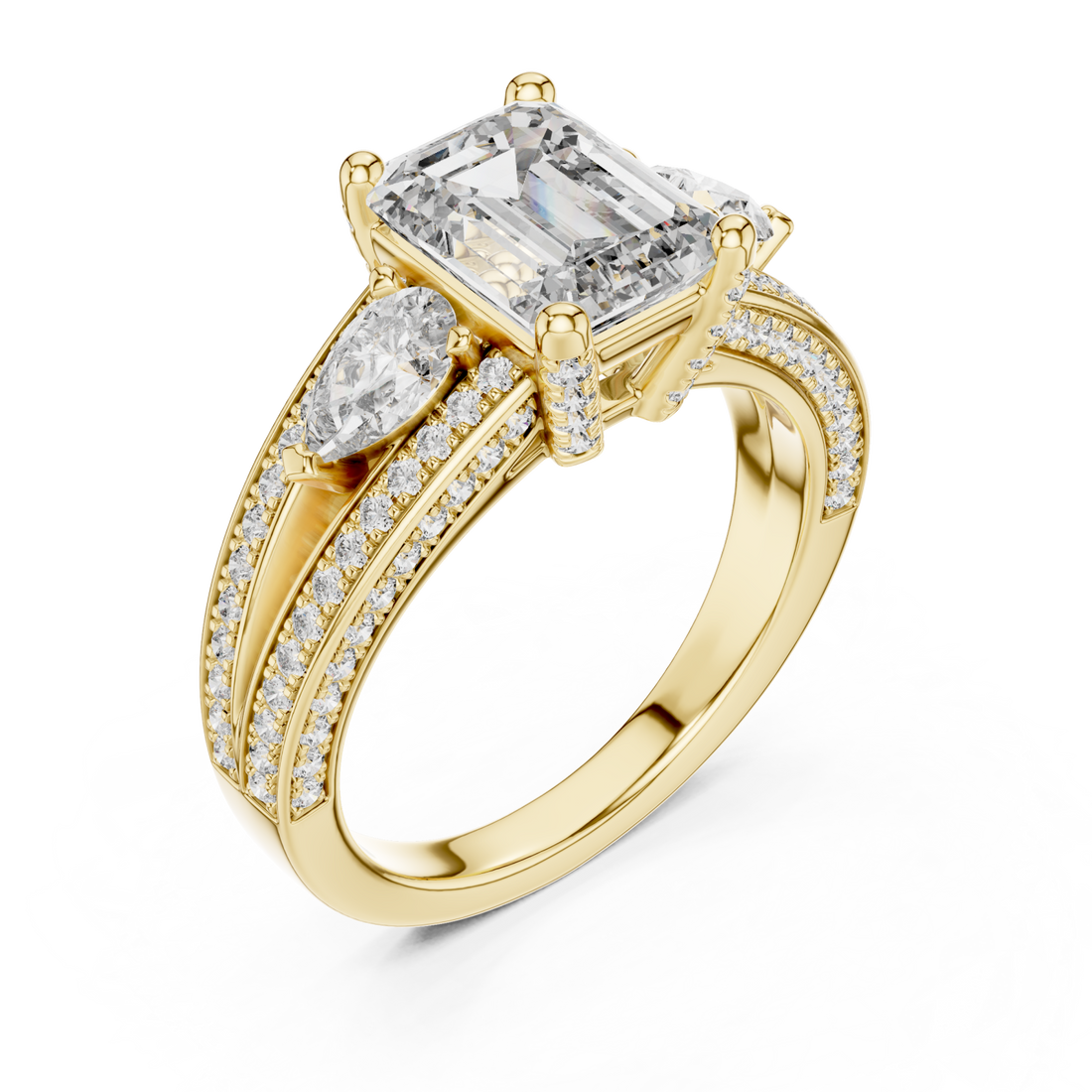 Gold Eternal Whisper Twinned Brilliance Promise Ring Right View