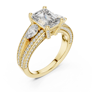 Gold Eternal Whisper Twinned Brilliance Promise Ring Right View