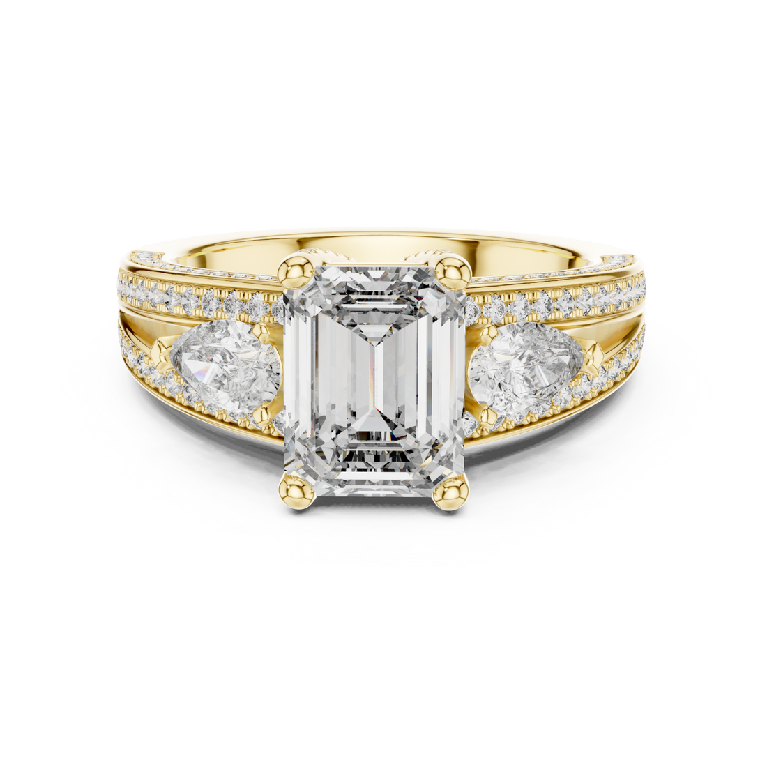 Gold Eternal Whisper Twinned Brilliance Promise Ring Right View