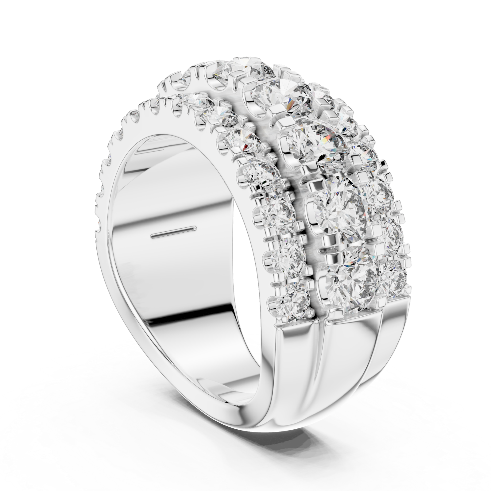  White Gold Radiant Ensemble Statement Cocktail Ring Left View