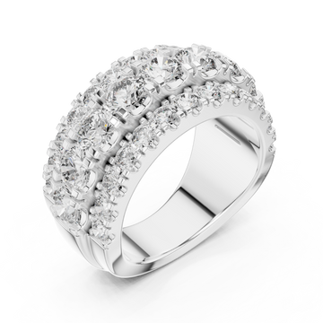  White Gold Radiant Ensemble Statement Cocktail Ring Right View