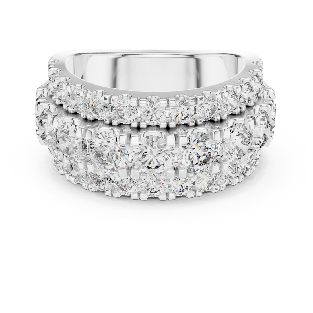  White Gold Radiant Ensemble Statement Cocktail Ring Right View