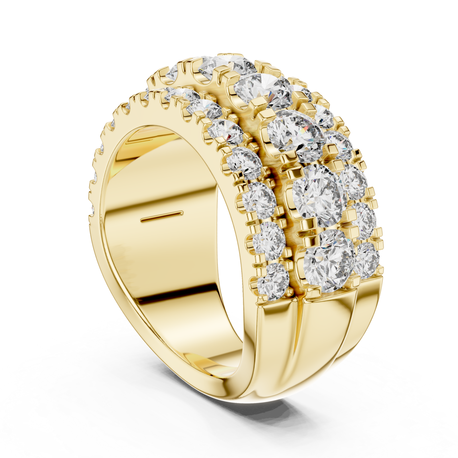  Gold Radiant Ensemble Statement Cocktail Ring Left View