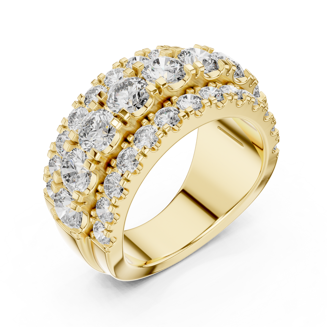 Gold Radiant Ensemble Statement Cocktail Ring Right View