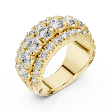 Gold Radiant Ensemble Statement Cocktail Ring Right View