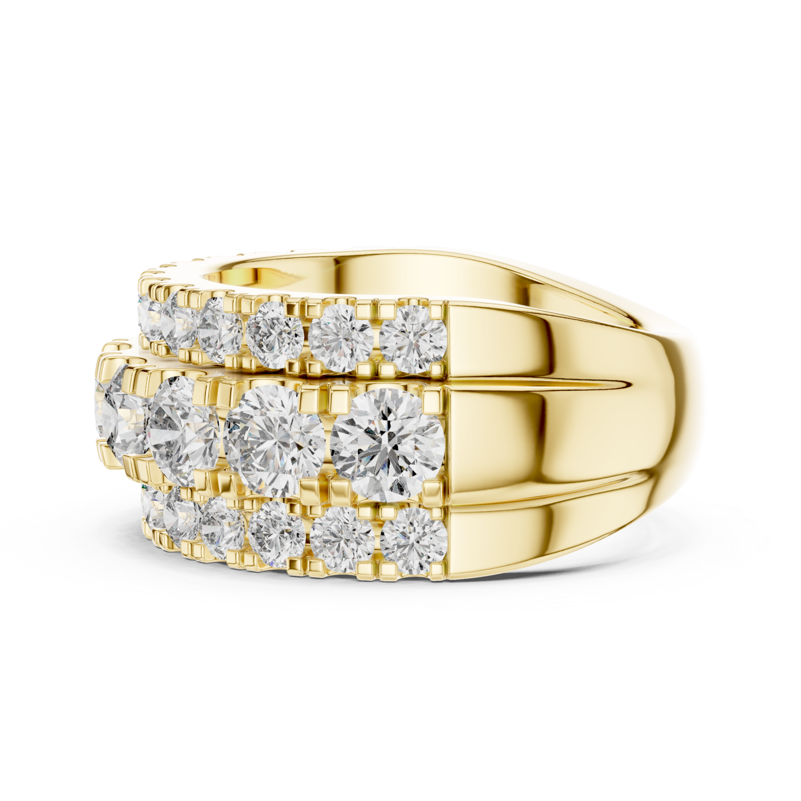  Gold Radiant Ensemble Statement Cocktail Ring Side View