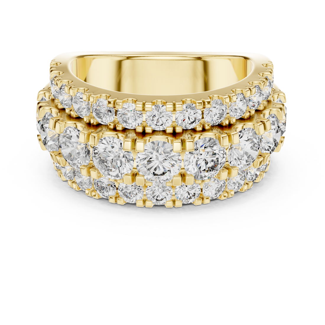 Gold Radiant Ensemble Statement Cocktail Ring Right View