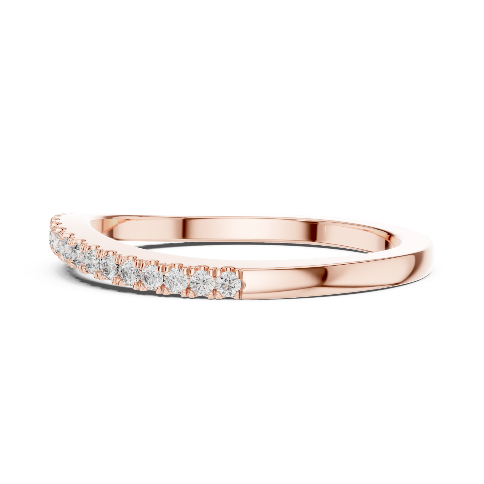  Rose Gold Radiance Whisper Delicate Accent Band Side View