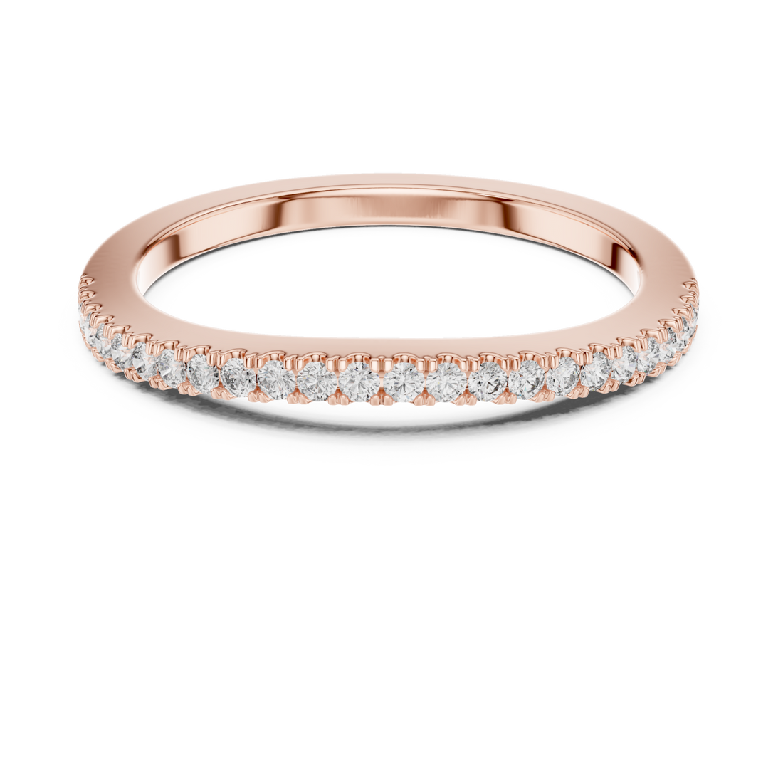  Rose Gold Radiance Whisper Delicate Accent Band Right View