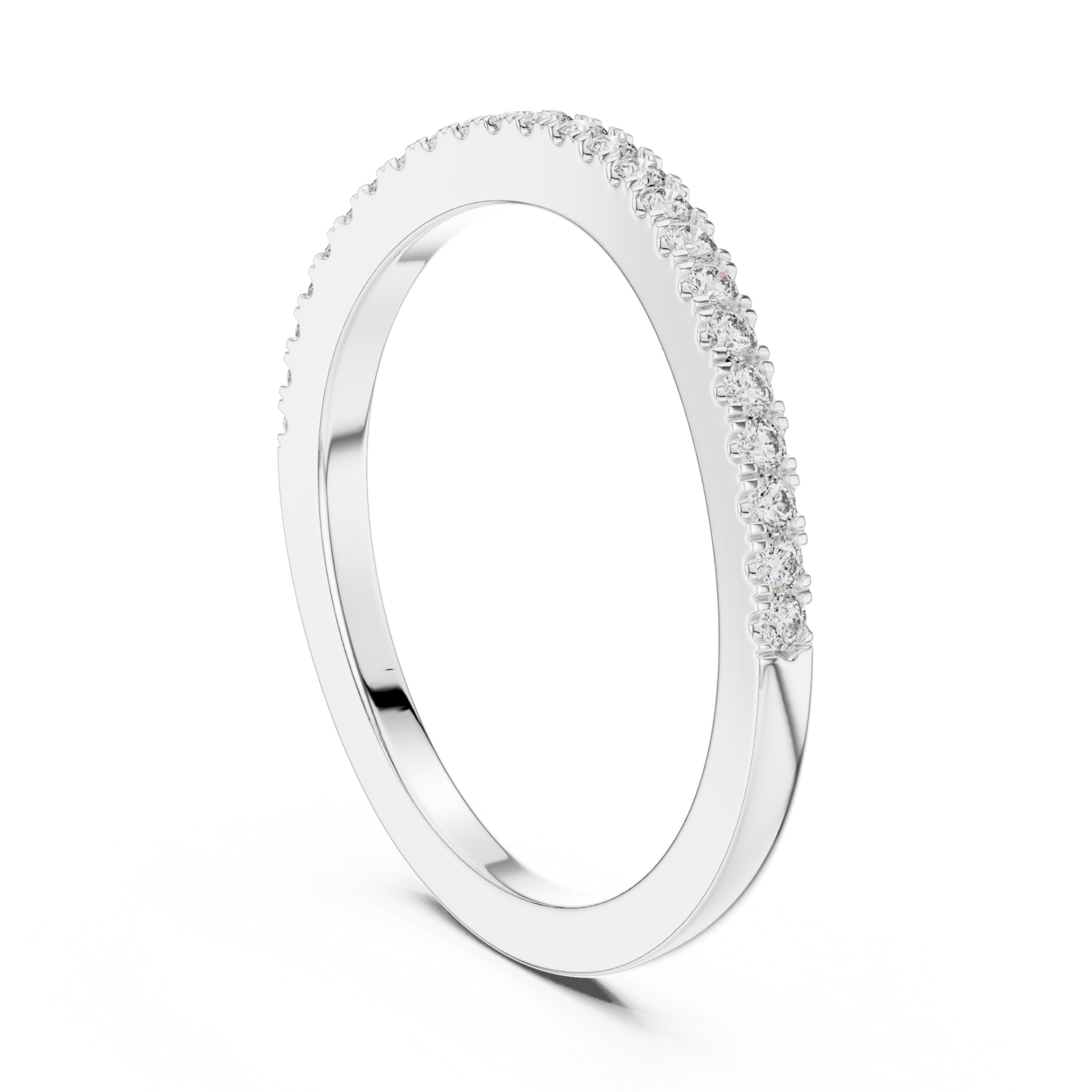  White Gold Radiance Whisper Delicate Accent Band Left View