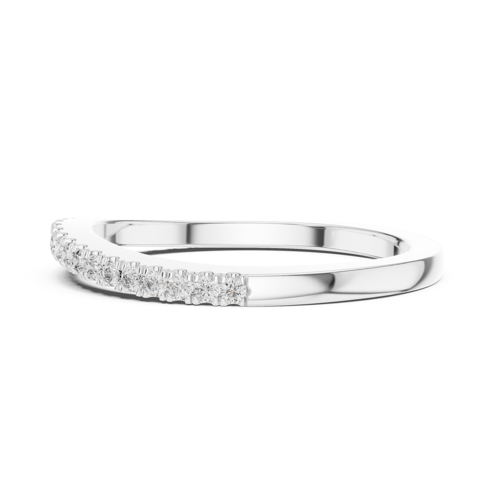  White Gold Radiance Whisper Delicate Accent Band Side View