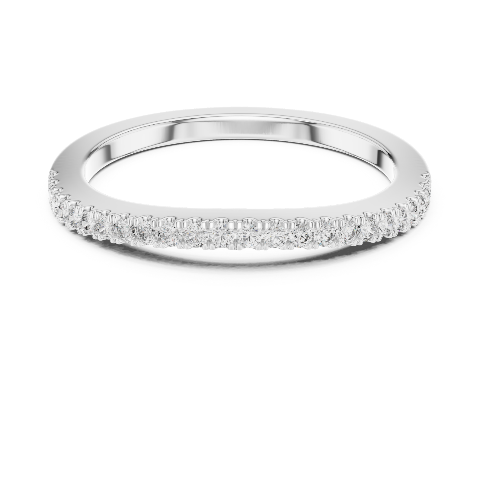 White Gold Radiance Whisper Delicate Accent Band Front View