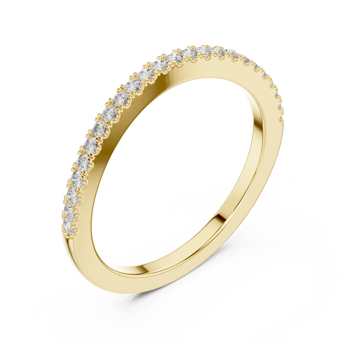 Gold Radiance Whisper Delicate Accent Band Right View