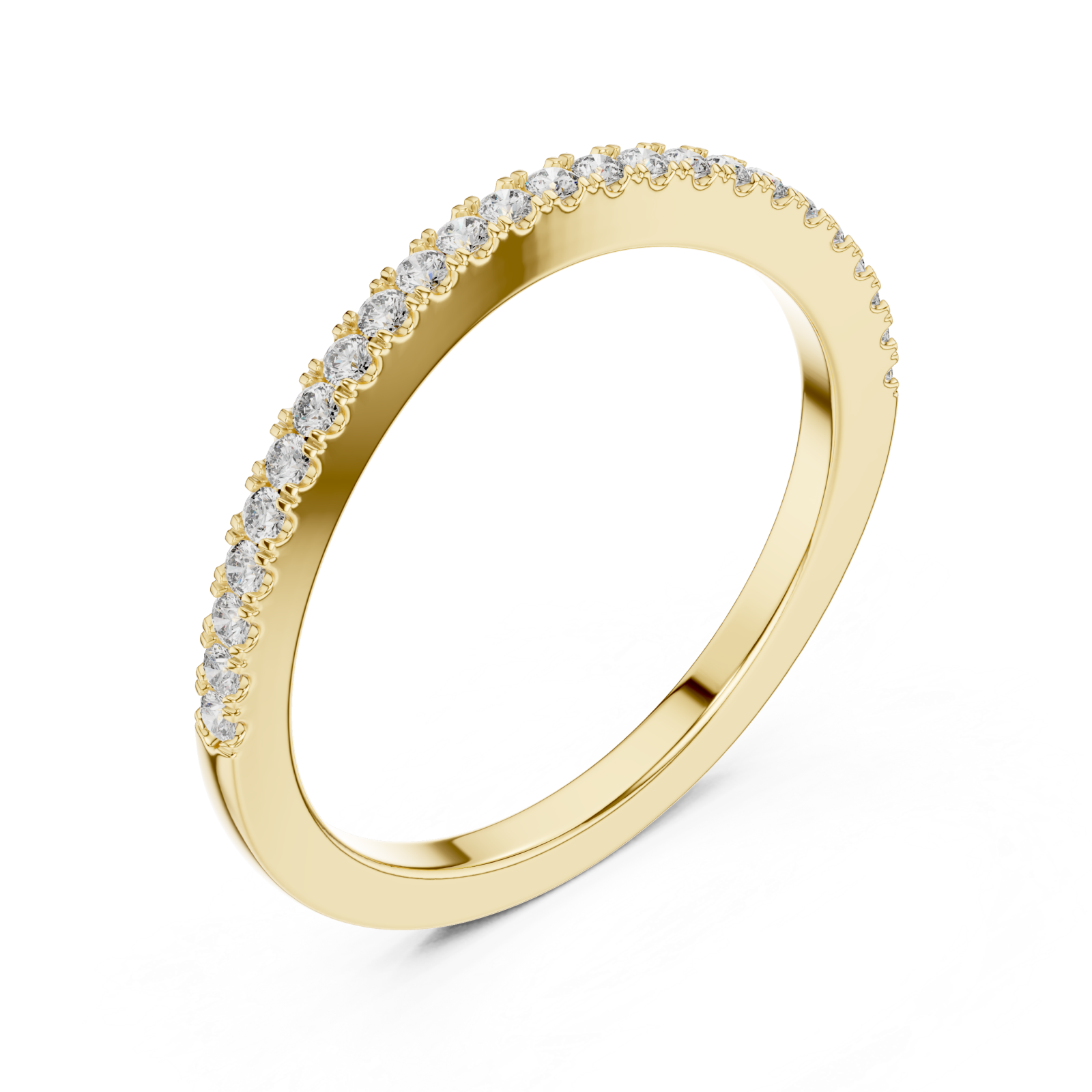 Gold Radiance Whisper Delicate Accent Band Right View