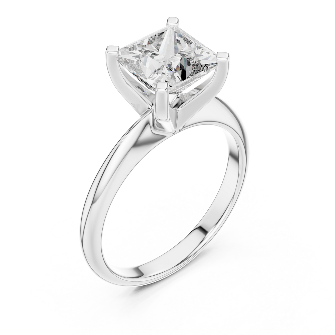  White Gold Celestial Adoration Timeless Solitaire Engagement Ring Right View