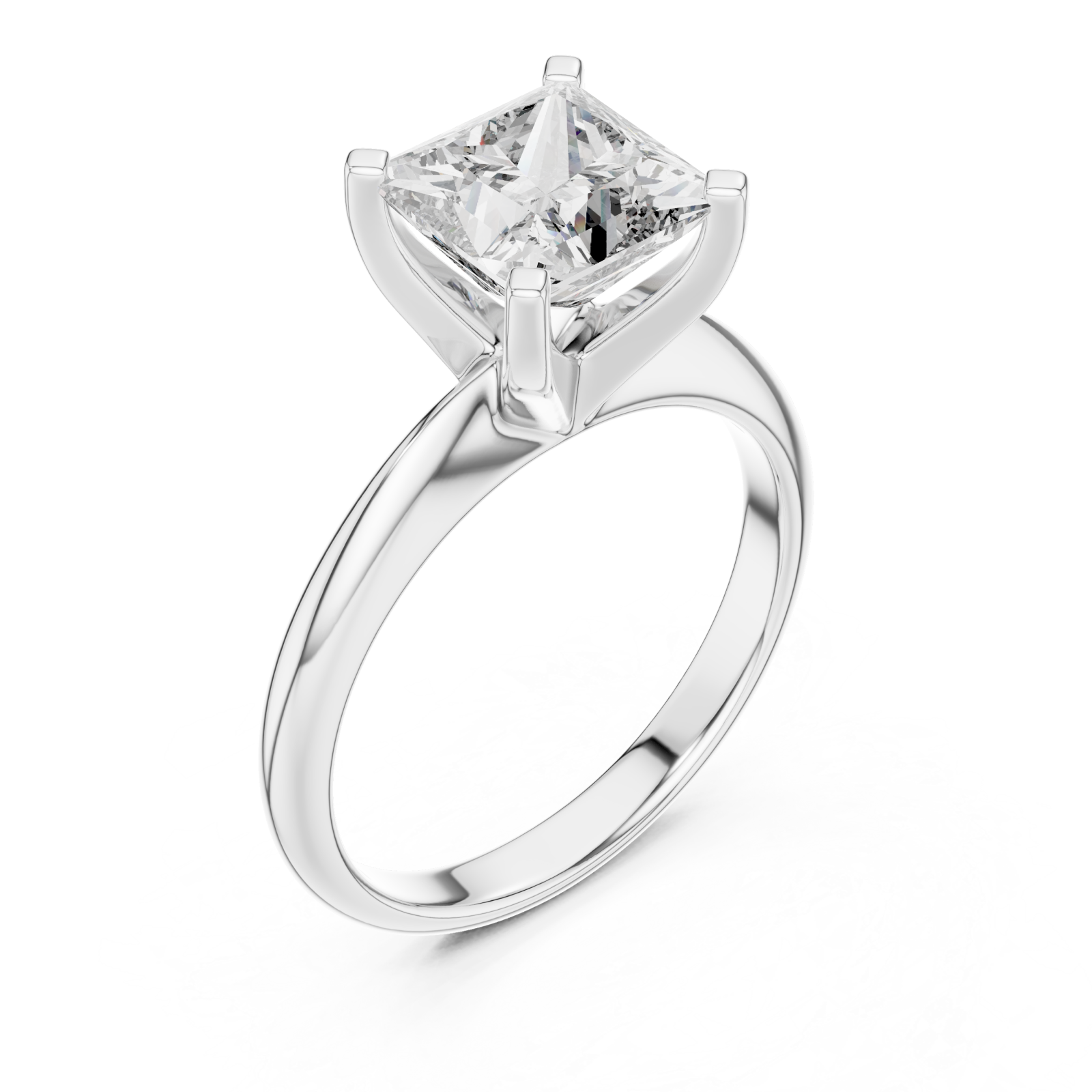  White Gold Celestial Adoration Timeless Solitaire Engagement Ring Right View