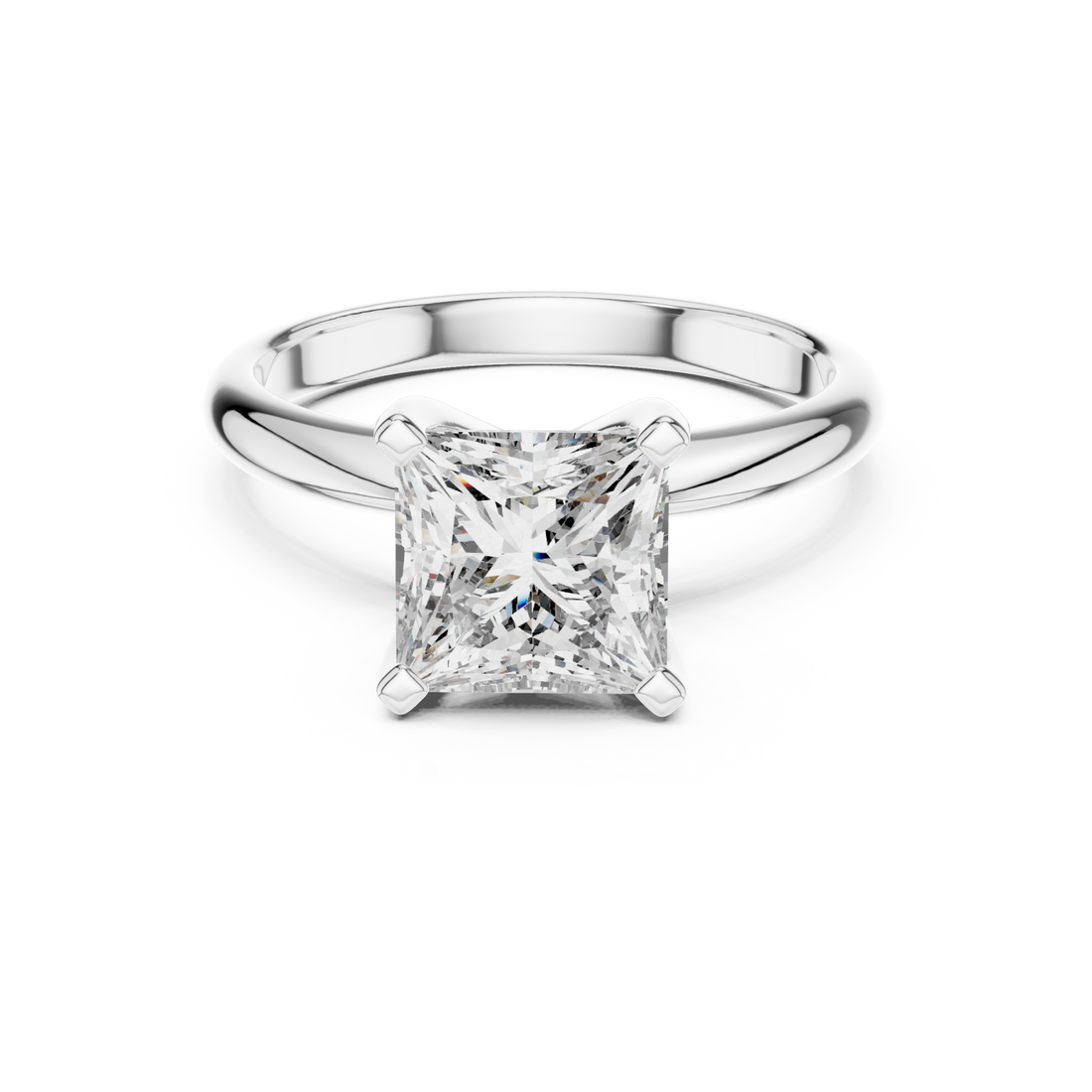  White Gold Celestial Adoration Timeless Solitaire Engagement Ring Right View