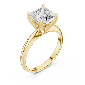 Gold Celestial Adoration Timeless Solitaire Engagement Ring Right View
