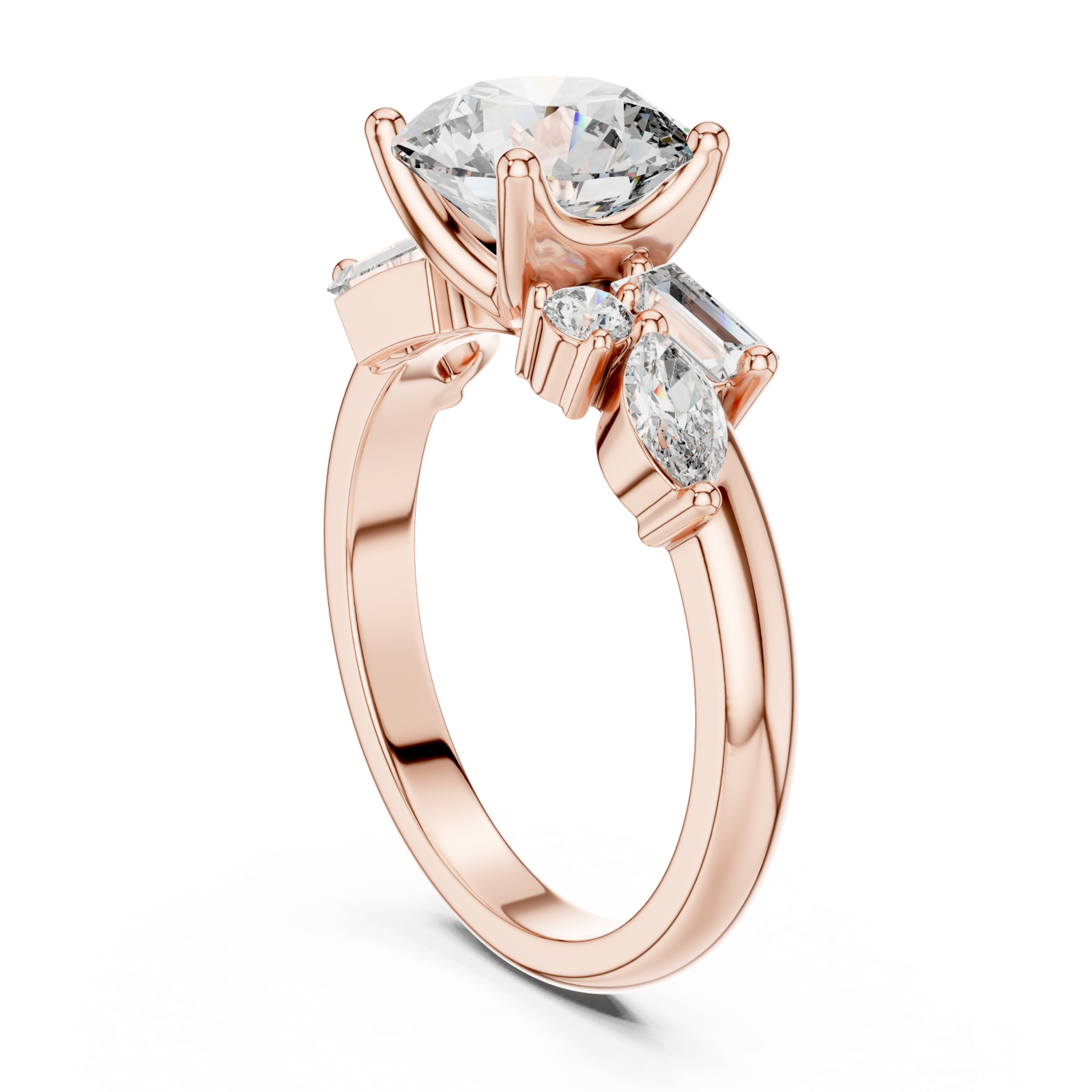  Rose Gold Infinite Radiance Blossom Band Left View